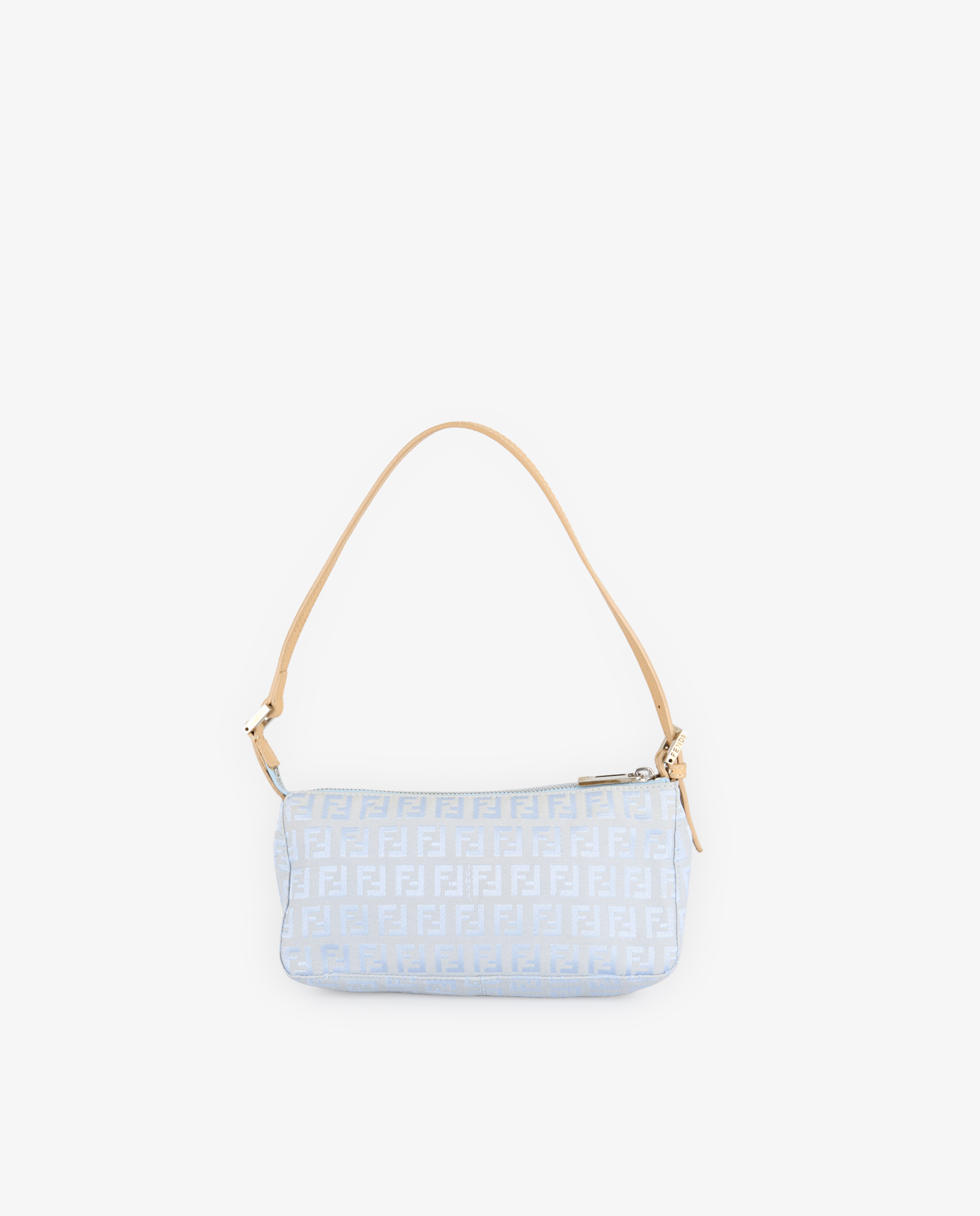 Sac pochette Fendi toile bleu ciel – Image 4