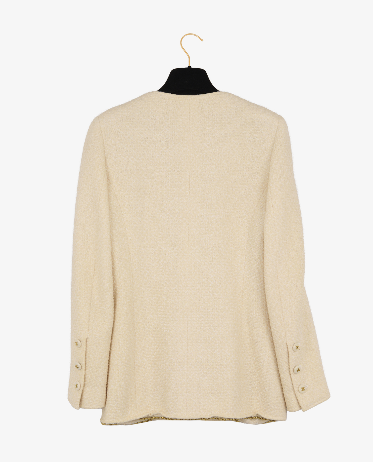 Veste Chanel vintage tweed beige – Image 2