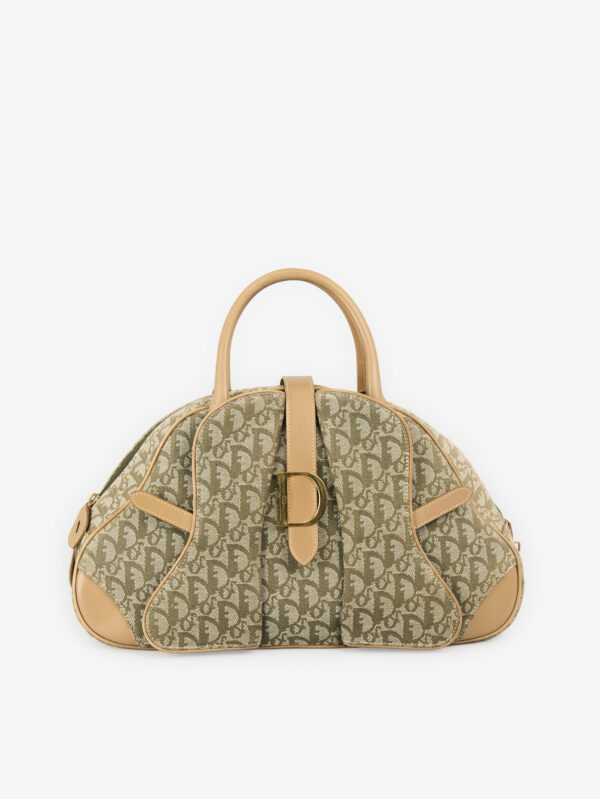 Sac Bowling Christian Dior toile Monogram kaki