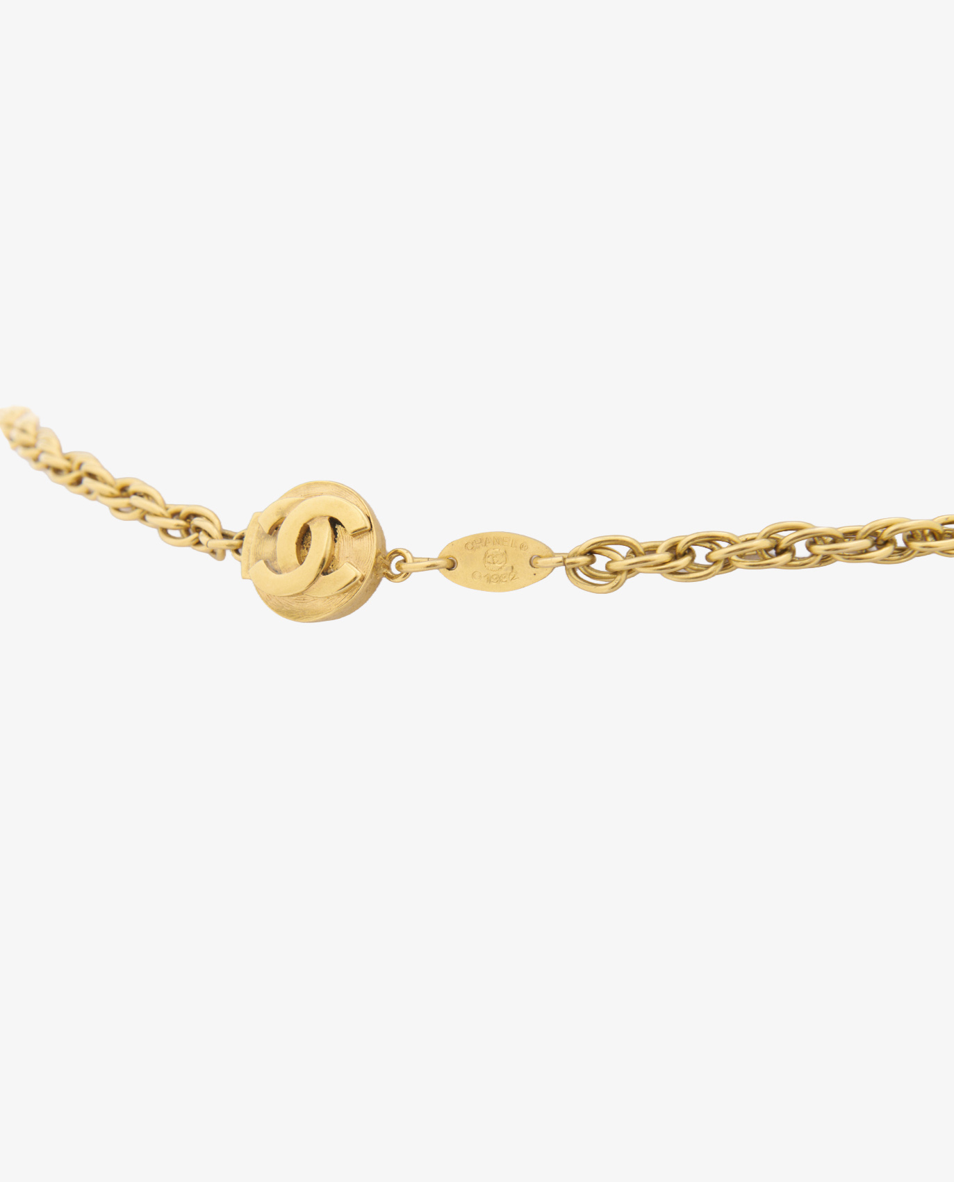 Chanel vintage long necklace with chain and pearls - Image 2