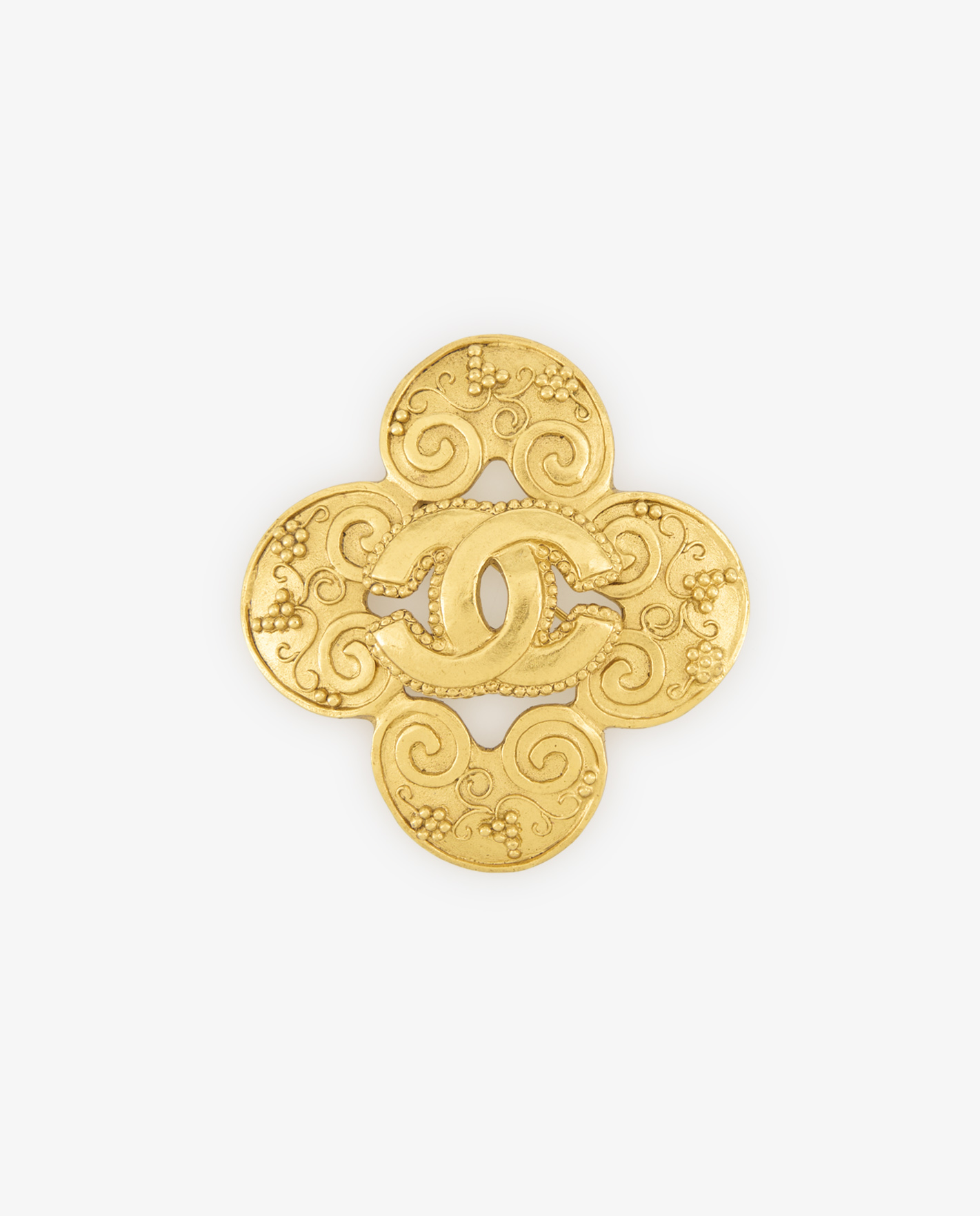 Vintage Chanel gold brooch