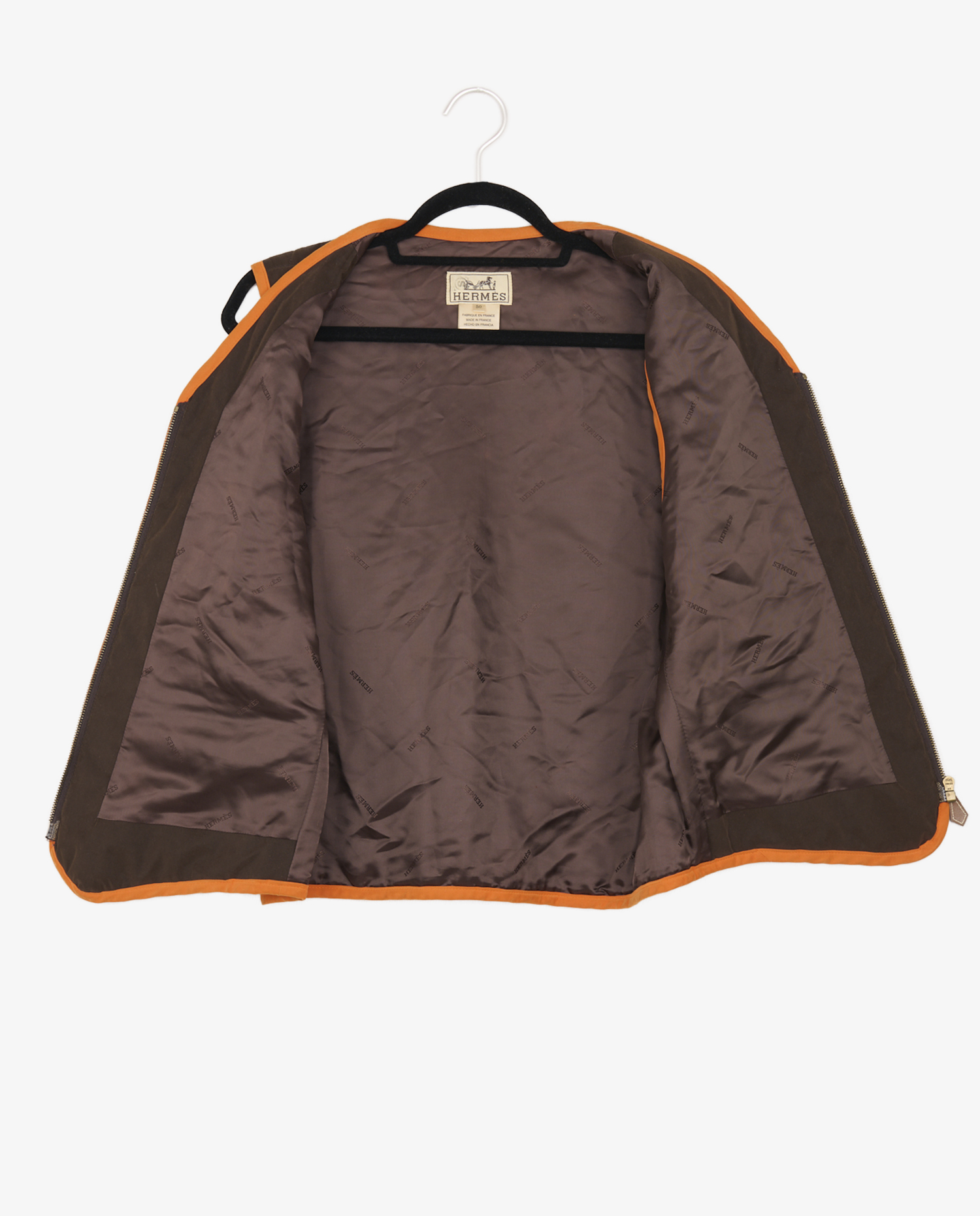 Gilet s/manches Hermès vintage matelassé – Image 3