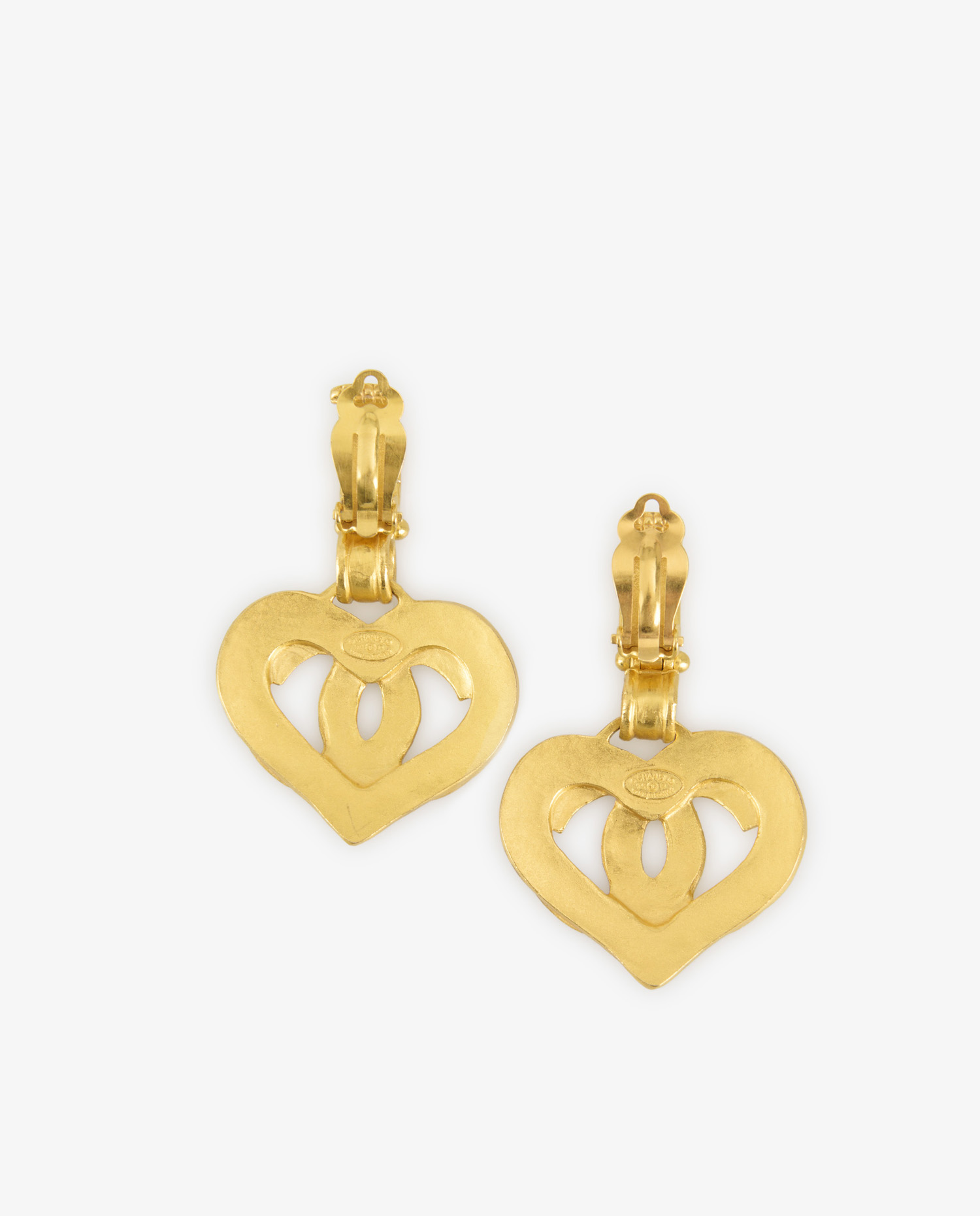 Vintage Chanel heart clips - Image 2