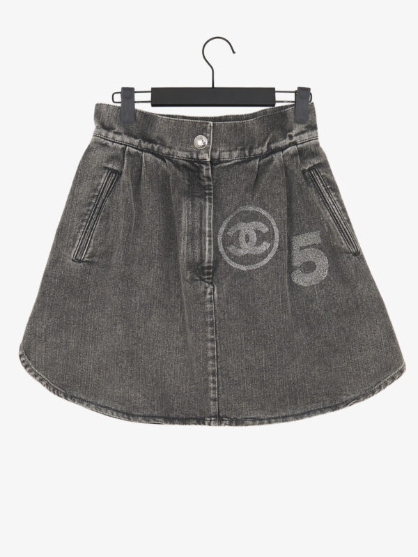 Jupe Chanel denim gris