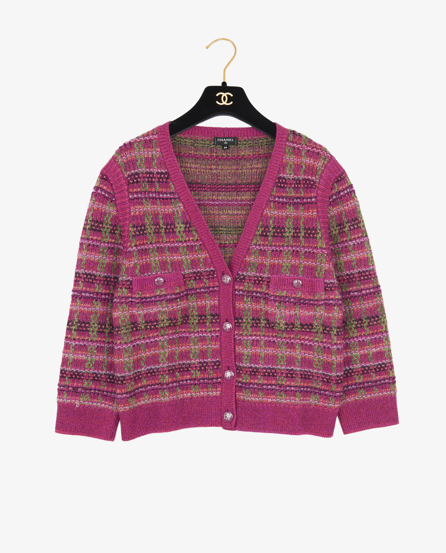 Chanel pink cashmere cardigan