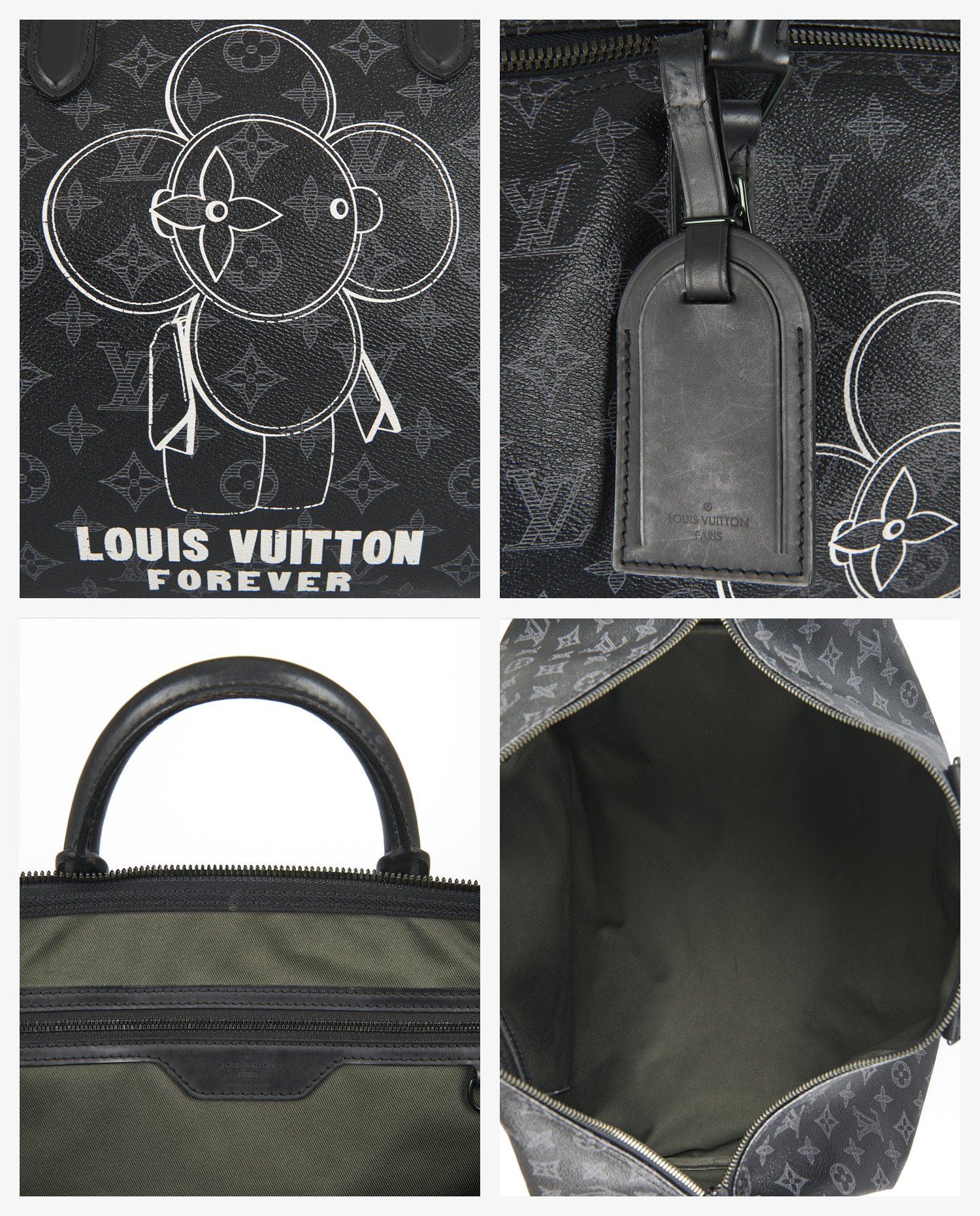 Keepall Louis Vuitton Monogram Eclipse "Vivienne Forever" – Image 7